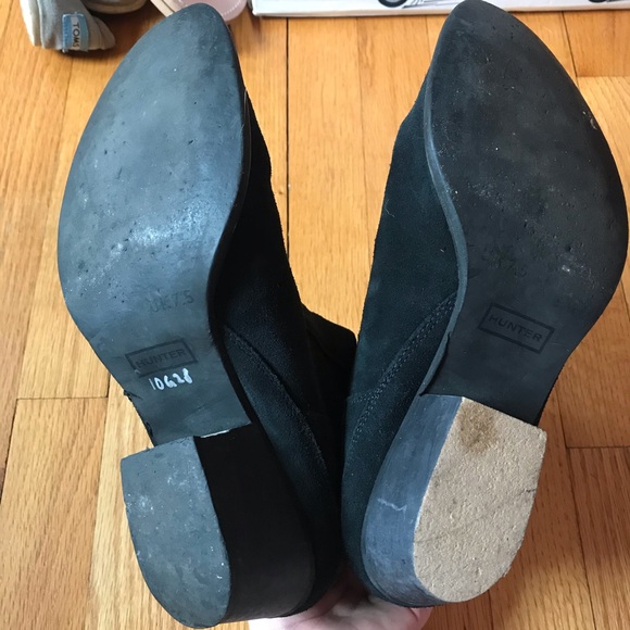 Hunter Black Suede Chelsea Ankle Boots - Picture 5 of 7